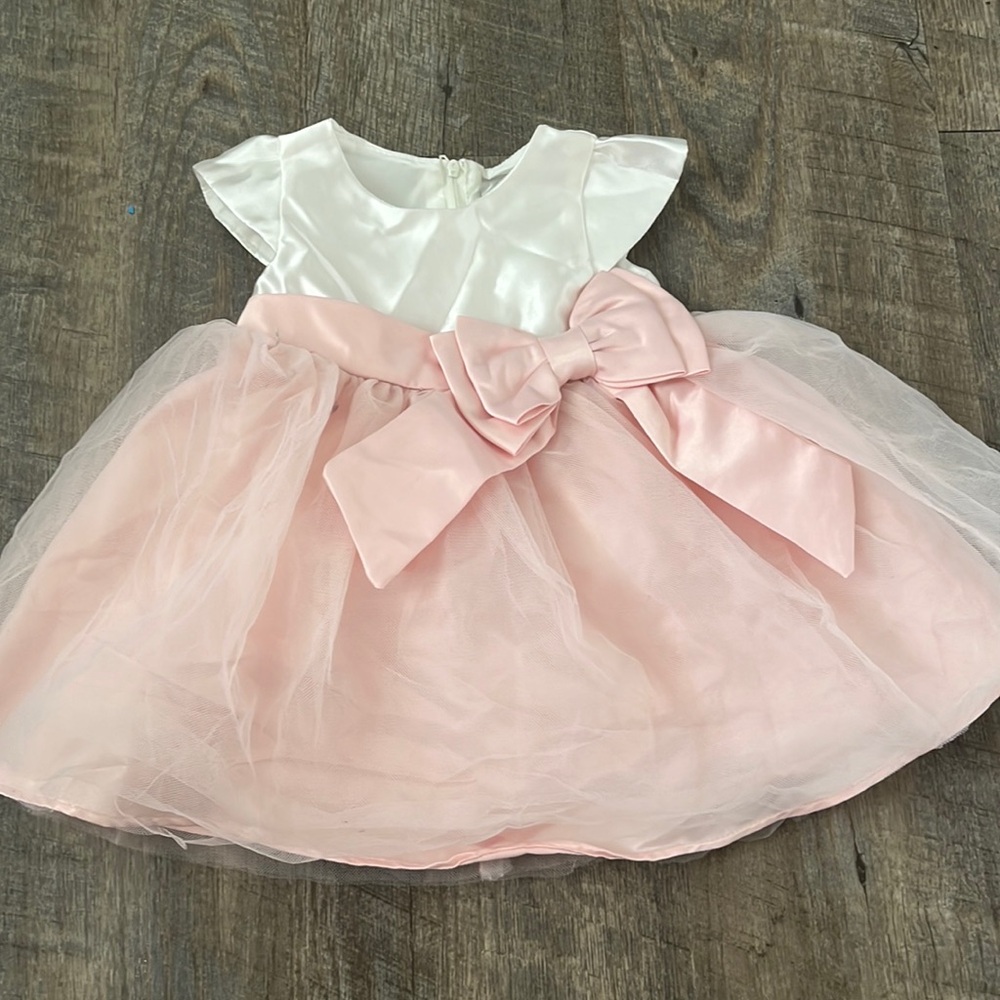 Rare Edition - Baby Girl Beautiful Pink and White Formal Dress - Luxury